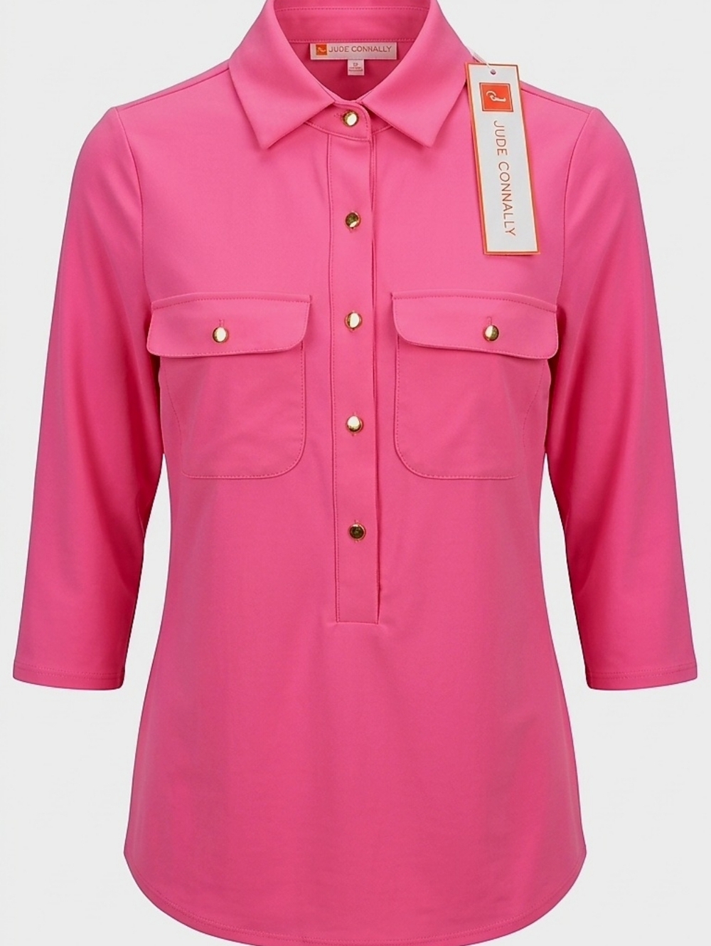 Jude Connally Pink 3/4 Sleeve Jude Cloth Tunic Top - Size XS